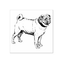 Chow Chow Dog Sitting rubber stamp E9310 WM 