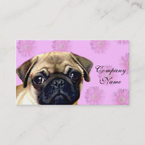 Pug dog business card templates