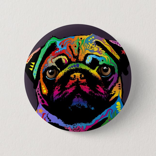Pug Dog Button (Front)