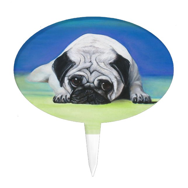Pug Dog Cake Topper (Front)