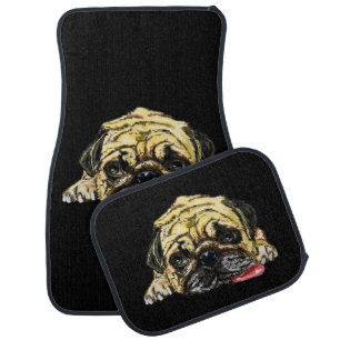 Pug Dog Car Floor Mat Funny - Your Colors