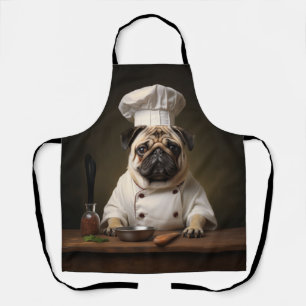 Pug Dog Chef Apron