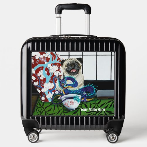 Pug Dog Chinese Dragon Luggage