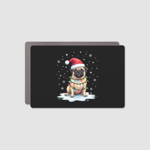 Pug Dog Christmas Men Women (1) Car Magnet