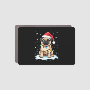 Pug Dog Christmas Men Women (2) Car Magnet