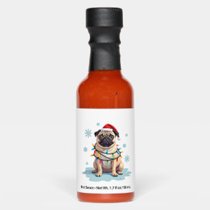 Pug Dog Christmas Men Women (2) Hot Sauces