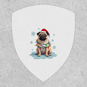 Pug Dog Christmas Men Women (2) Patch