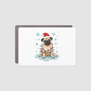 Pug Dog Christmas Men Women Car Magnet