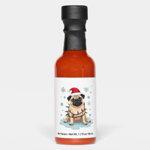 Pug Dog Christmas Men Women Hot Sauces