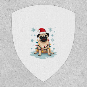 Pug Dog Christmas Men Women Patch