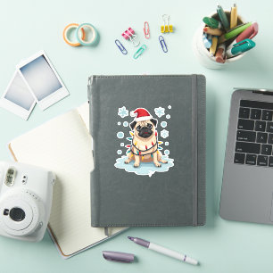 Pug Dog Christmas Men Women Sticker