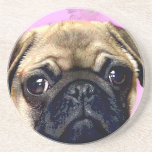 Pug dog coaster