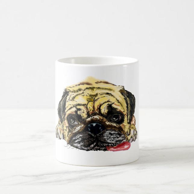 Pug Dog Coffee Mug (Center)