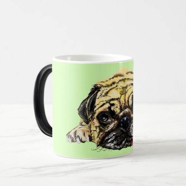 Pug Dog Coffee Mug (Front Left)