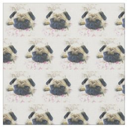 Pug Dog Custom Fabric