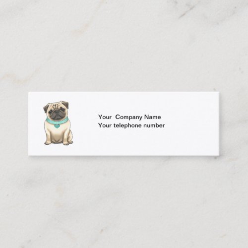 Pug dog cute custom business cards