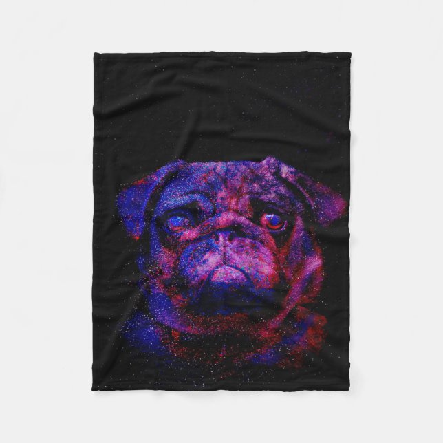 Pug Dog Cute | Great Gift for Dog Lovers Fleece Blanket (Front)