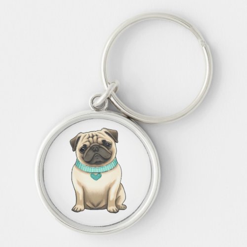 Pug dog cute keyring keychain gift keychai keychain