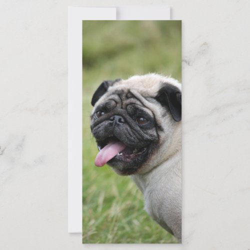 Pug dog cute photo bookmark gift