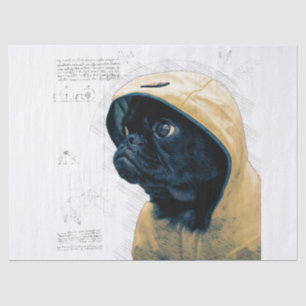 Pug Dog Decoupage Tissue Paper