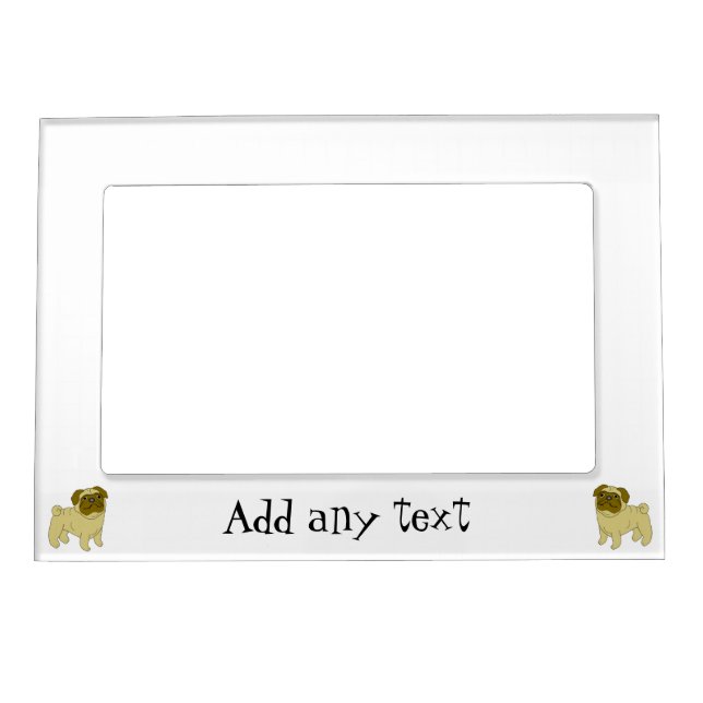 Pug Dog Design Magnetic Frame (Front)