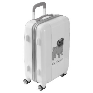 Pug Dog Design Personalised Luggage