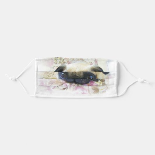 Pug dog face mask cover (Front, Folded)