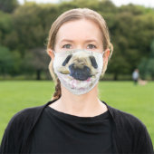 Pug dog face mask cover (Outside)