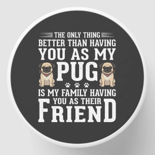 Pug Dog Family Friend Quote Mini Candle Favors