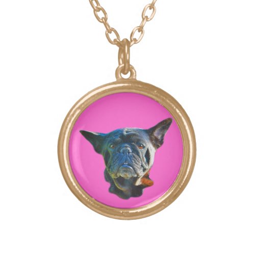 Pug Dog Funny Pet_lover Art Gift Gold Plated Necklace