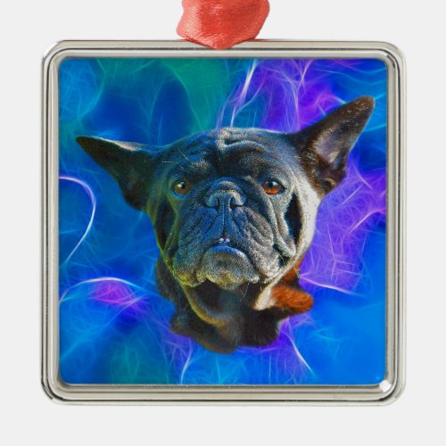 Pug Dog Funny Pet_lover Art Gift Metal Ornament