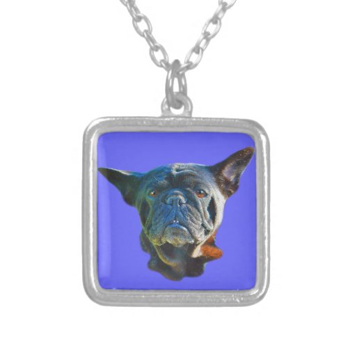 Pug Dog Funny Pet_lover Art Gift Silver Plated Necklace