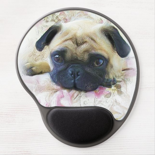 Pug Dog Gel Mouse Pad (Front)