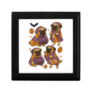 Pug Dog Ghost Halloween Spooky Gift Box