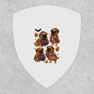Pug Dog Ghost Halloween Spooky Patch