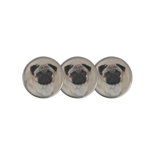 Pug Dog Golf Ball Marker