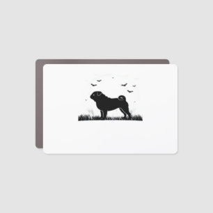 Pug Dog – Halloween Moon Silhouette Classic T-Shir Car Magnet