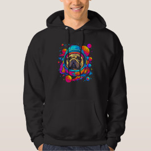 Pug Dog in Space Hoodie