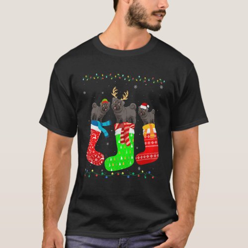Pug Dog in Xmas Socks  Holiday Ugly Sweater Christ