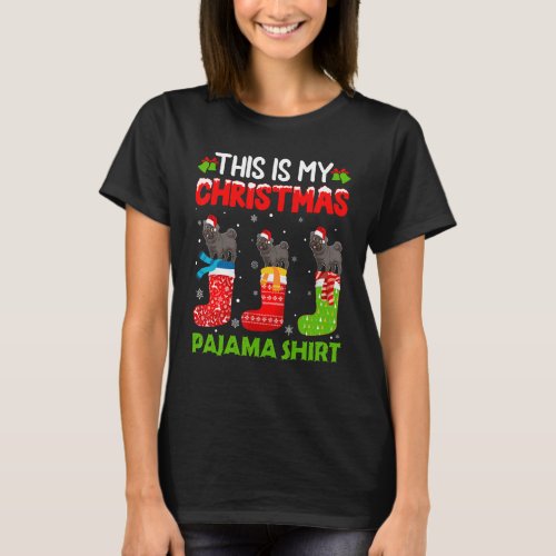 Pug Dog in Xmas Socks This is My Pug Dog Christmas T-Shirt