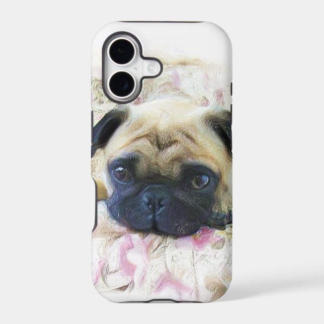 Pug dog iphone case (Back)