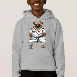 Pug Dog Karate Ninja Martial Arts Pet Hoodie