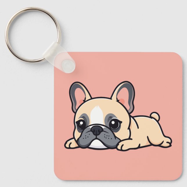 Pug dog keychain (Front)