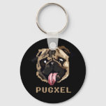 Pug Dog Keychain at Zazzle