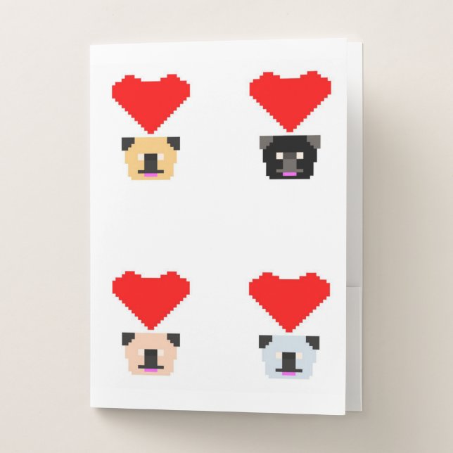 Pug Dog Lovers | The Love of All Pugs Pocket Folder (Front)