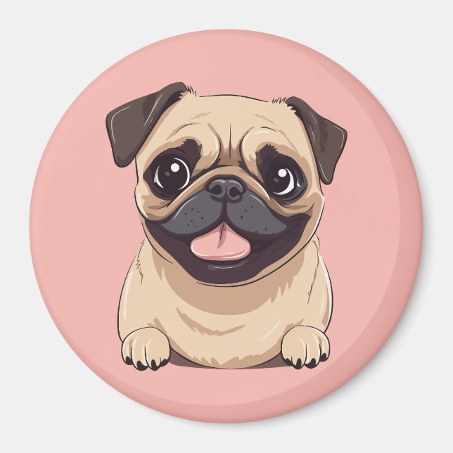 Pug dog magnet (Front)