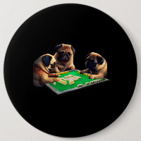 Pug Dog Mahjong Funny with Letters Mens Funny Clot