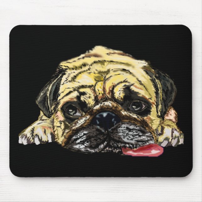 Pug Dog Mouse Pad (Front)
