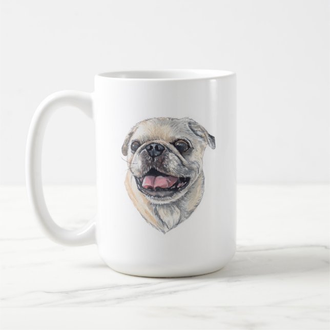 Pug Dog Mug | 15 oz (Left)