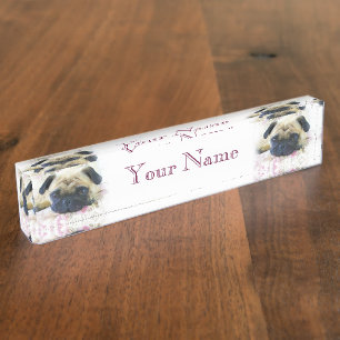 Pug Dog Nameplate